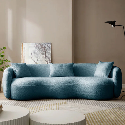 Yazgur 93.6" Curved Modern Upholstered Sofa